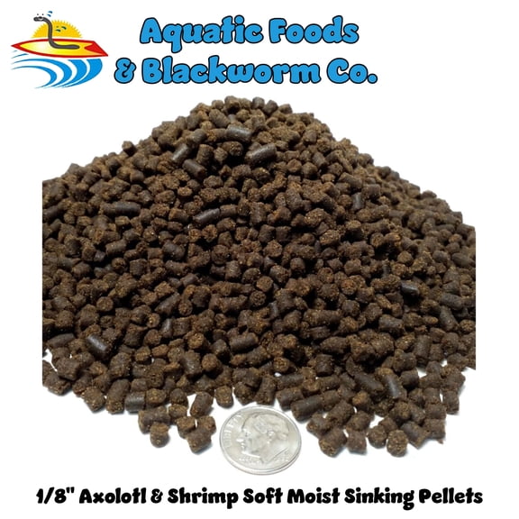 Aquatic Foods 1/8" Rangen's Soft Moist Sinking Pellets for Axolotls, Salamanders, Shrimp & ALL Tropical Fish - 3-lbs