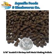 Axolotl Food - 3/16 Rangens Premium Soft Moist Sinking Pellets for Axolotls, Salamanders, Shrimp, Snails & ALL Tropical Fish - 3-lbs