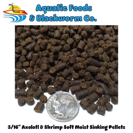Axolotl Food - 3/16" Rangen's Premium Soft Moist Sinking Pellets for Axolotls, Salamanders, Shrimp, Snails & ALL Tropical Fish - 5-lbs