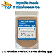 Aquatic Foods Brine Shrimp Eggs for Hatching, 85-90% Hatch Great Salt Lake Brine Shrimp Eggs 200 grams