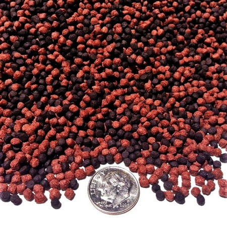 Aquatic Foods California Blackworm & Beef Heart Color Enhancing 1/8" Floating Pellets, for All Tropicals & Pond Fish...1/4-lb