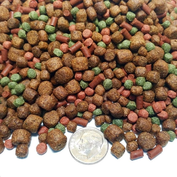 Aquatic Foods Floating & Sinking Large Pellet Blend for Pacus, Arowanas, Oscars ALL Large Fish - 1/2-lbGB-410