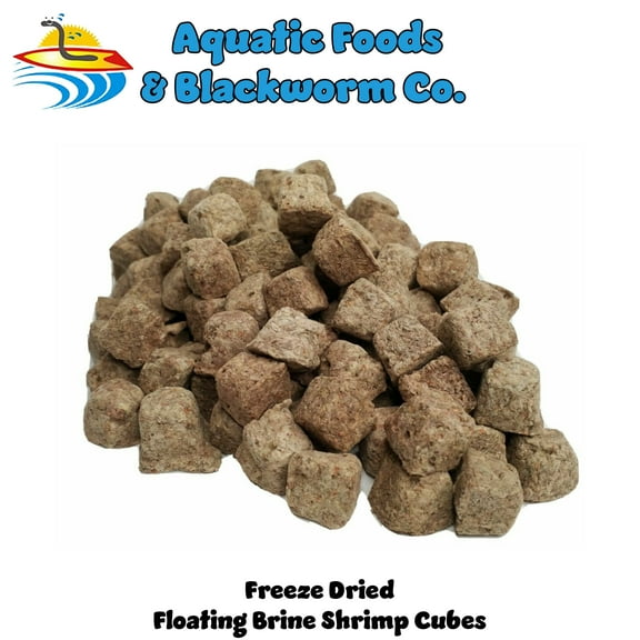 Aquatic Foods Freeze Dried Brine Shrimp Cubes, All Tropical Fish, Marines, ALL Turtles and more - 1/2-lb