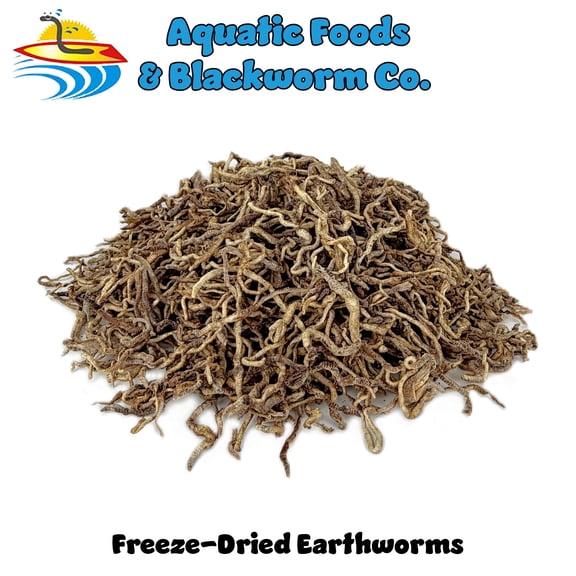 Earthworms, Freeze Dried Earthworms Perfect Hight Protein Diet for Large Tropicals, Pond Fish, All Turtles, Hamsters, All Rodents, Birds - 5-lbs