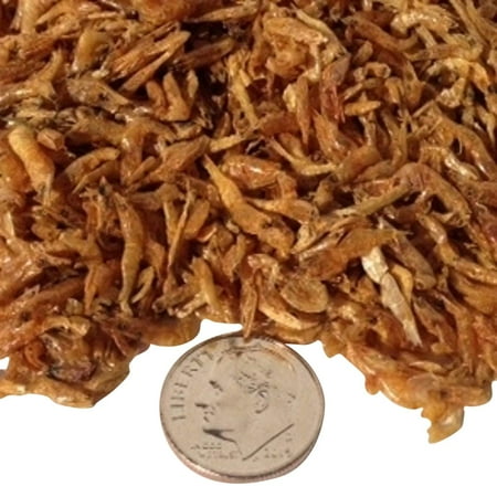 Red River Shrimp, Freeze Dried 3/8" to 1/2" Shrimp for Cichlids, All Tropical Fish, Pond Fish, Aquatic Turtles, Reptiles, Rodents - 2-lbs