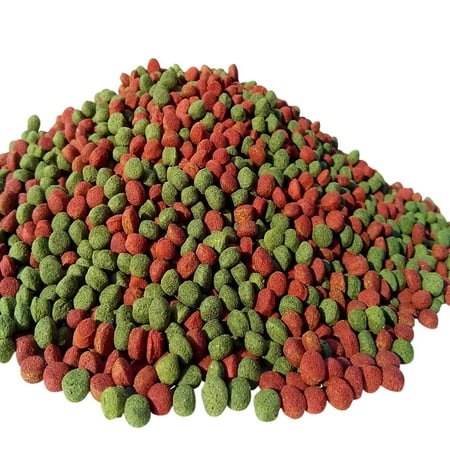 6mm - 1/4" Spirulina Green Grow & Color Enhancing Mix of Floating Pellets for XLG Tropicals, Koi and All Pond Fish - 20-lbs