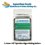 3.5mm - 1/8 Sinking Wafers of Algae, Spirulina, Veggies, All Fish, African Cichlids, Shrimp, Snails, Crabs, Catfish, Plecos - 1-lb 4.3oz Clear Bag