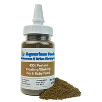 Aquatic Foods Inc. 45% Protein Floating/Sinking Vitamin Enriched Food for Tropical Fish Fry, Babies, Guppies, Tetras, Bettas, Nano Fish, Corals, Anemones, Reef Tanks…2.5oz Squeeze Bottle