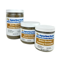 Aquatic Foods Inc. Brine Shrimp 0.5-2.5mm Sinking Granules for All Small & Baby Discus, Cichlids, Tetras, Catfish, Small Plecos, All Tropical Fish…3.5oz Sm Round Jar
