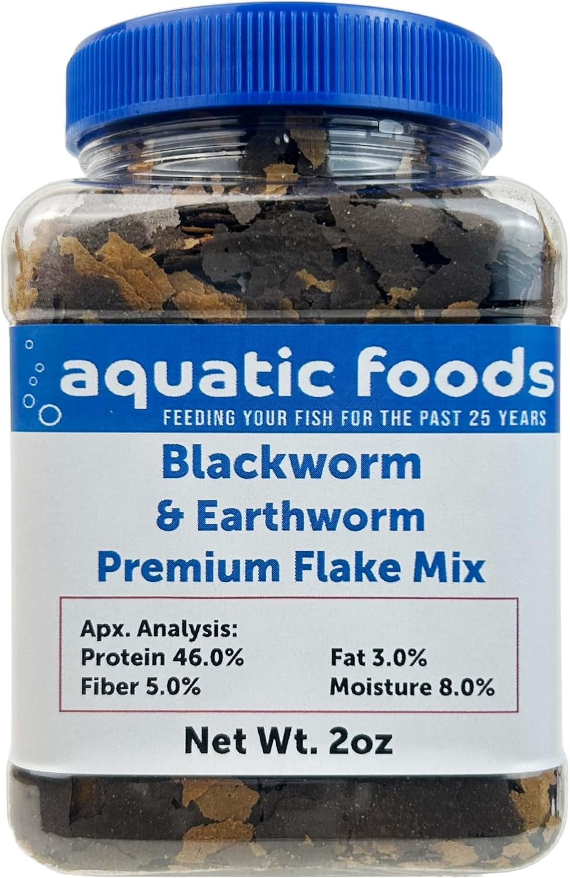 Mix Discus Aquatic Foods Inc. California Blackworm & Earthworm Premium Flakes for ...