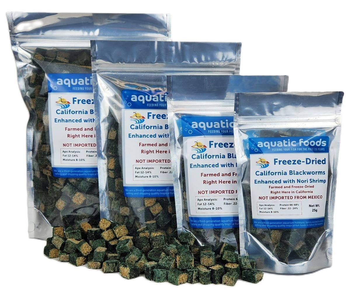 Ultra Premium Fish Food Flakes - 45% Blackworm & Brine Shrimp Mix, Made In USA For All Tropical Fish
