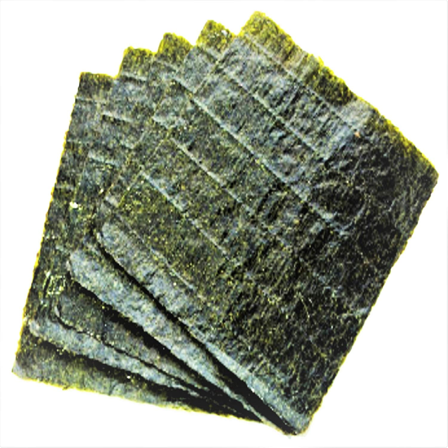Nori 4" x 7.5" Seaweed Sheets for Marine Tangs, Angels, Butterflies, African Cichlids. Ideal additive for DIY Food Making - 300ct