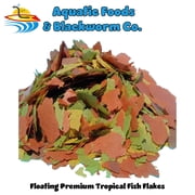 Aquatic Foods Tropical Fish ALL Purpose Flakes, Premium Tropical Fish Foods - 1-lb
