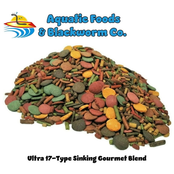 Aquatic Foods Ultra 17 Blend, Freshwater Shrimp, Bottom Fish, Crayfish, Snails & ALL Tropical Fish - 1-lbGB-50