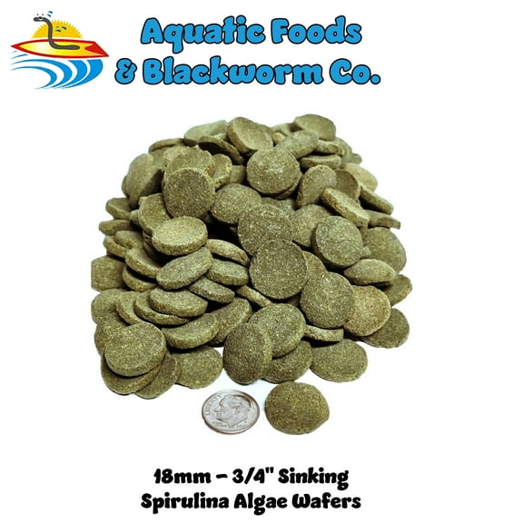 Aquatic Foods Wafers of Spirulina Algae, Algae Vegies, The Premium Pleco, Catfish, Bottom Fish Food - 1-lbZeigler