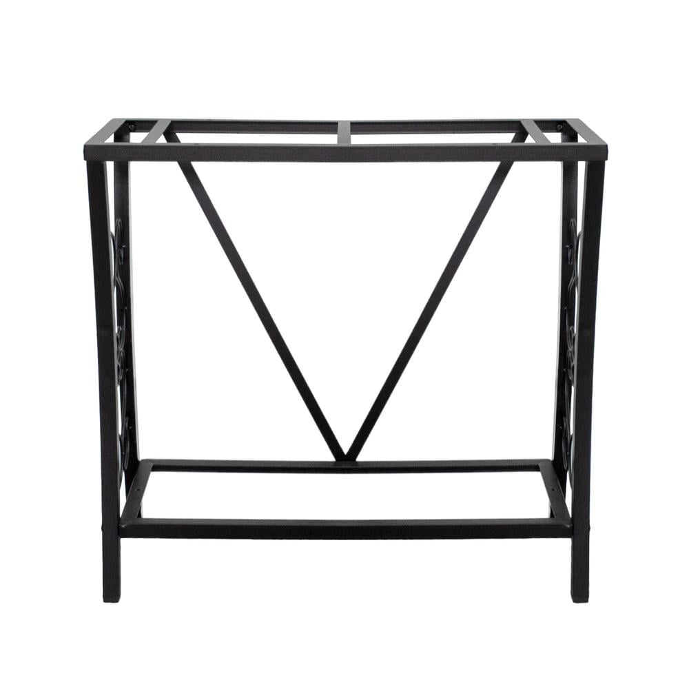 Black Powder Coated Steel Rectangular Aquarium Stand