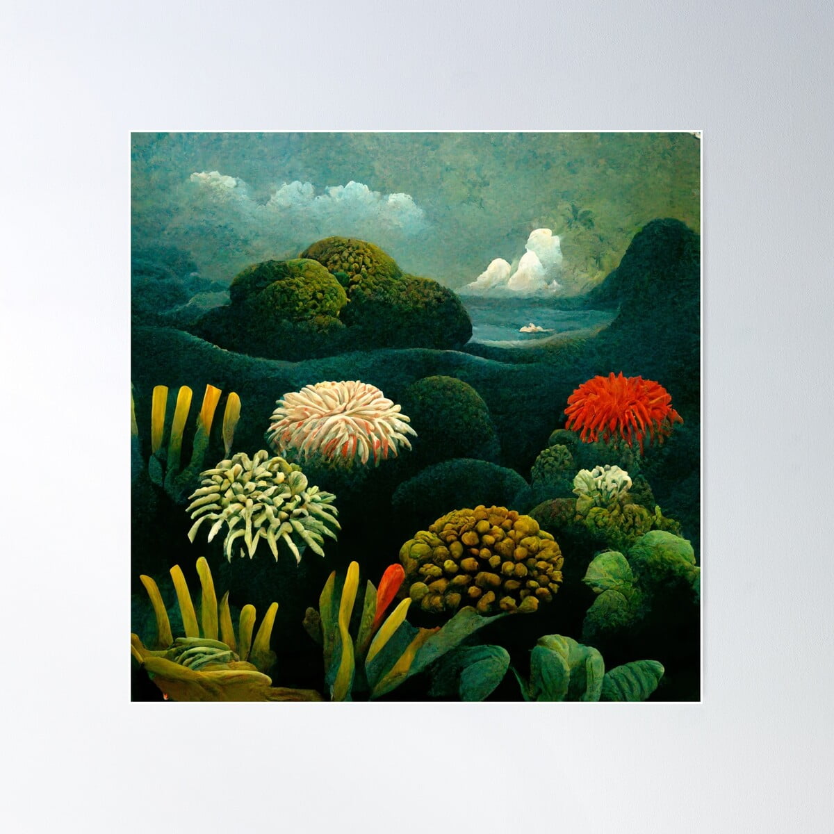 Picture Idea: Aquatic Life Poster Wall Art Modern Wall Decor For Living
