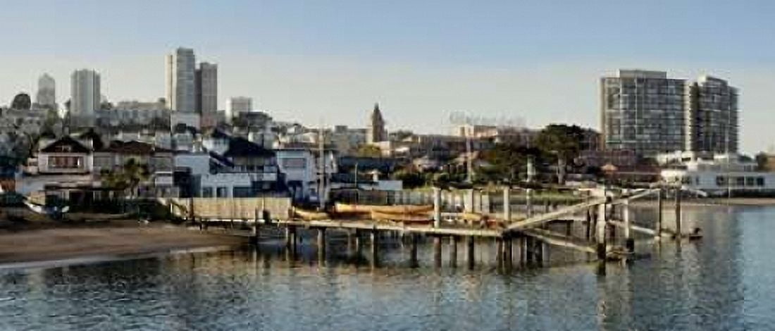Aquatic Park Pano - 127 Canvas Art - Alan Blaustein (10 x 20)
