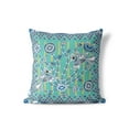 thumbnail image 1 of Aquatic Peacock Indoor/Outdoor Pillow in Gray 20x20, 1 of 5