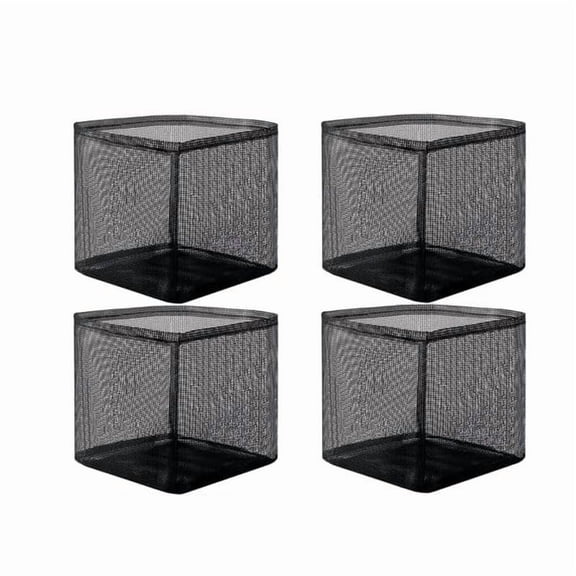 Aquatic Plant Pot, 4 Pack Reusable Mesh Water Garden Pond Plant Pot, Breathable Square Pot for Bog and Terrestrial Plants, PVC Net Pond Planter for Lilies(7*7*6.8in)