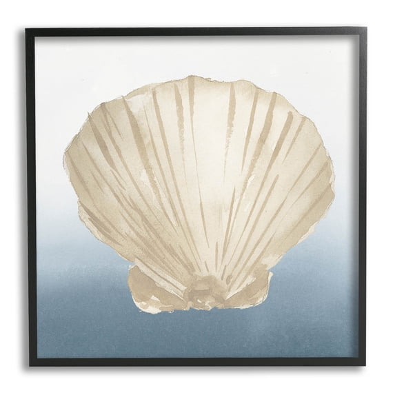 Aquatic Seashell Clam Composition Animals & Insects Graphic Art Black Framed Art Print Wall Art