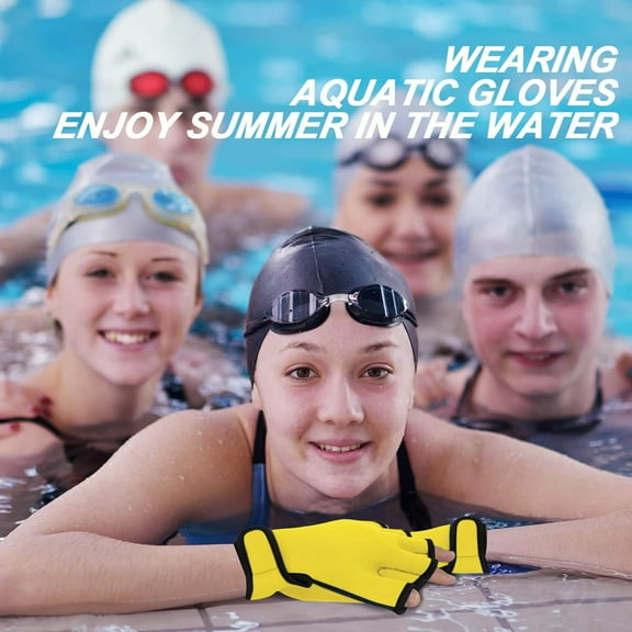 Aquatic Swim Gloves for Water Resistance Training Upper Body Workout Durable Fitness Gear for Adults Kids No Fading Design