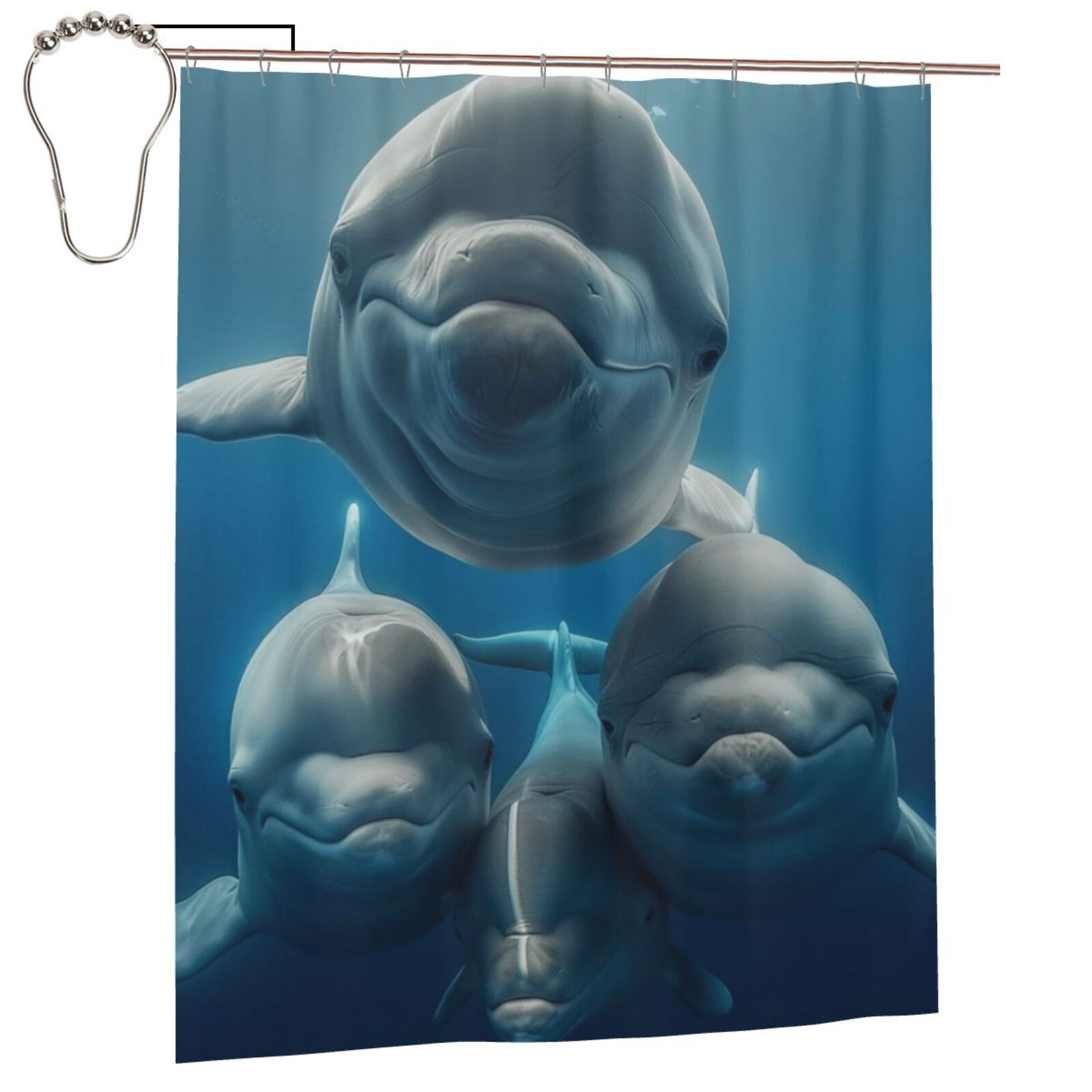 Aquatic animal closeup Shower Curtain for Bathroom Decorative Bath
