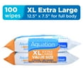 thumbnail image 1 of Aquation Extra Large XL Cleansing & Soothing Body Cloths Wipes with Vitamin E, 50 Count, 2 Pack, 1 of 12