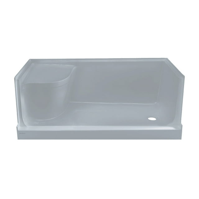 Aquatique 60" x 32" Single Threshold Shower Base With Right Hand Drain
