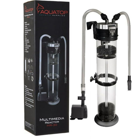 Aquatop 152GPH Aquarium Media Reactor with pump, 50-200 Gallon Fish Tank Capacity, MR-30