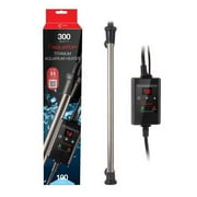 Aquatop 300 Watt Titanium Aquarium Heater with Digital Controller for Fish Tanks up to 100 Gallons, TH-C300