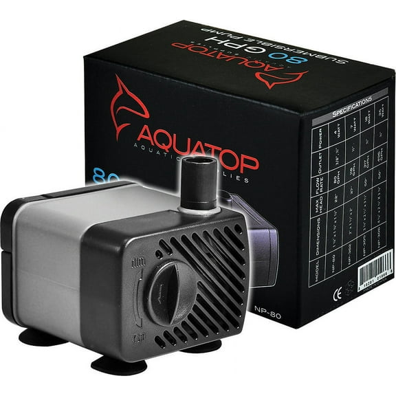 Aquatop Aquatic Supplies-Nano Pump Submersible Adjustable Flow Rate- Black 80 Gallon
