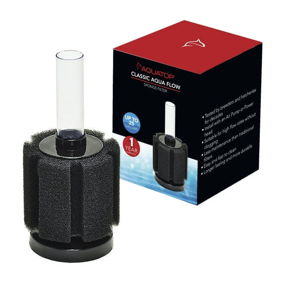 Aquatop Classic Aqua Flow Caf-25 Internal Sponge Filter Black