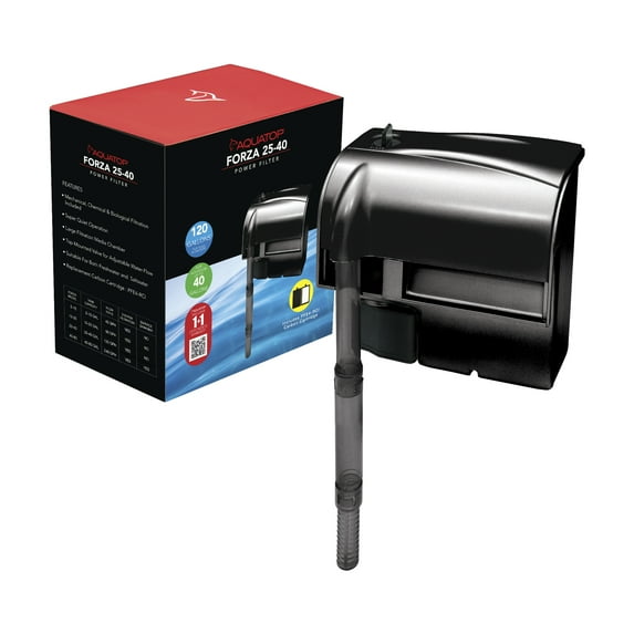 Aquatop Hang On Back Filter True 4 Stage Filtration, Super Quite 40 - 55 Gallon Tank - PFE6