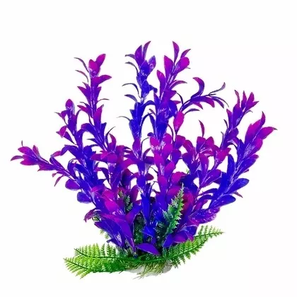 Aquatop Plant Hygrophila Pink Purple 12" Plastic Fish Tank Aquarium Decoration