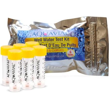 Aquavial Water Testing Kit, E Coli and Coliform Water Test Kit, 6 Pack