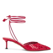 Aquazzura Amourose 50 Leather Pumps, Brand Size 35  US Size 5