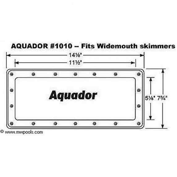 Aqudor 1010 Wide Mouth Winter Skimmer Plate