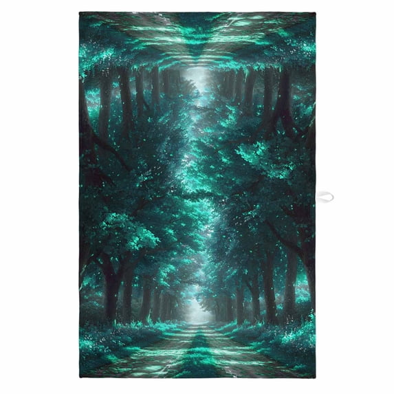 Aque Trees 1 Pack Kitchen Towel, Water Absorbent Dish Towel, Forest Art ...