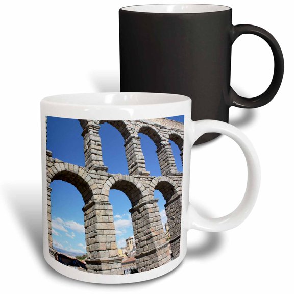 3drose, Aqueduct of Segovia, Famous Roman Aqueduct Segovia, Spain, 11oz Magic Transforming Mug