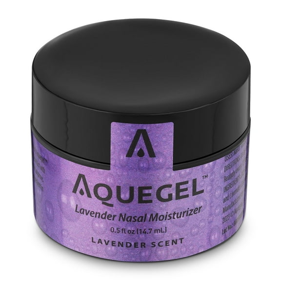 Aquegel Nasal Moisturizer + Lavender(Sleep Easy), 12-Hour Nasal Dryness Relief, Water Based Nose Gel, Oxygen Therapy Nasal Moisturizer, Dry Nose, Nasal Dryness, Nosebleeds, CPAP