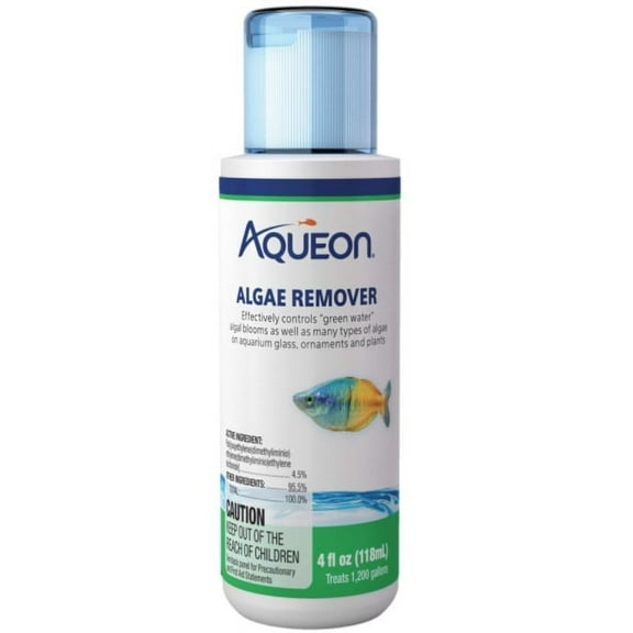 Aqueon Algae Remover Controls Green Water in Freshwater Aquariums [Aquarium Algaecides, Aquarium Supplies] 24 oz (6 x 4 oz)