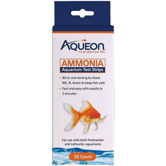 Aqueon Ammonia Aquarium Test Strips [New Aquarium Supplies, Aquarium Water Test Kits, Aqueon, Aquarium Supplies] 50 count