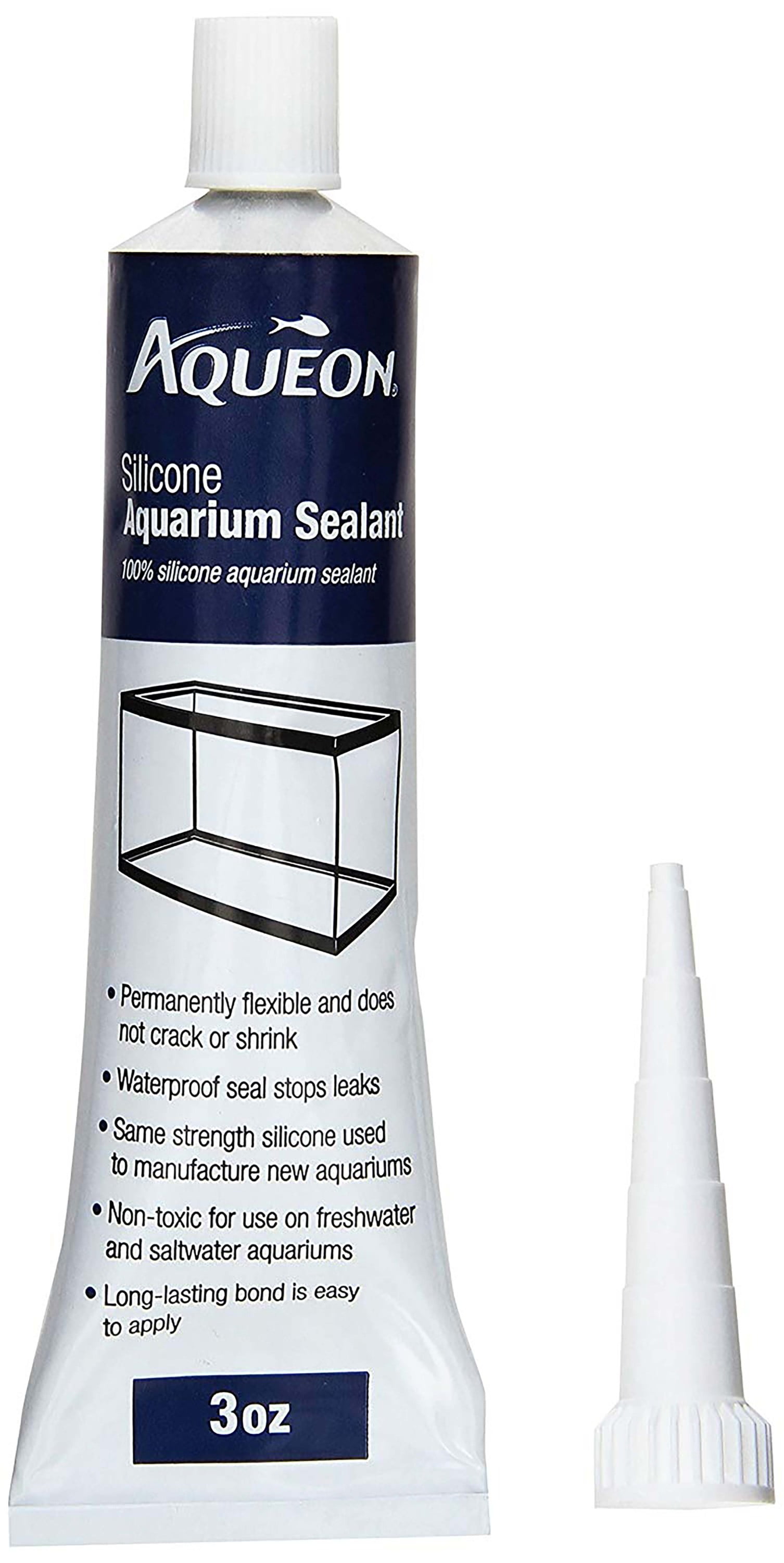 Something Fishy :: Aquarium Supplies :: Accessories, Cleaning & Maintenance  :: Epoxy & Glue :: All-Glass 100% Silicone Aquarium Sealant Clear 10oz