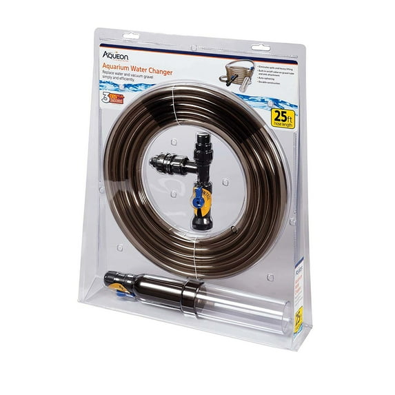 Aqueon Aquarium Water Changer 25 Feet Hose Length, Gray