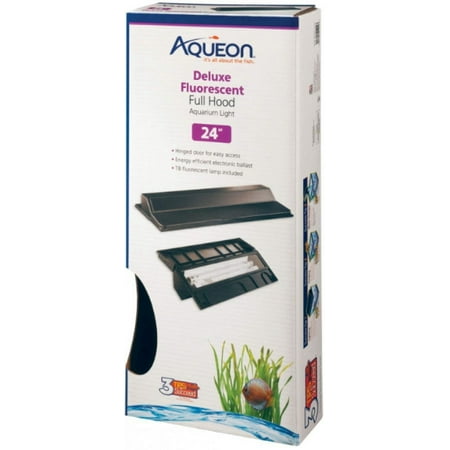 Aqueon Deluxe Full Aquarium Hood, 24", Black