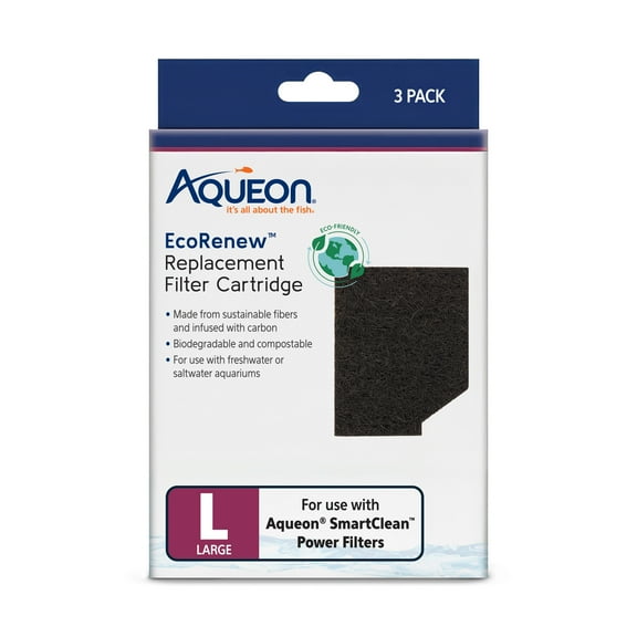 Aqueon EcoRenew Filter Cartridges Large, 3-Pack