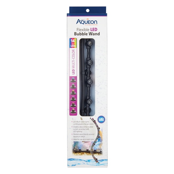 Aqueon Flexible LED Bubble Wand Multi Color 14 Inches