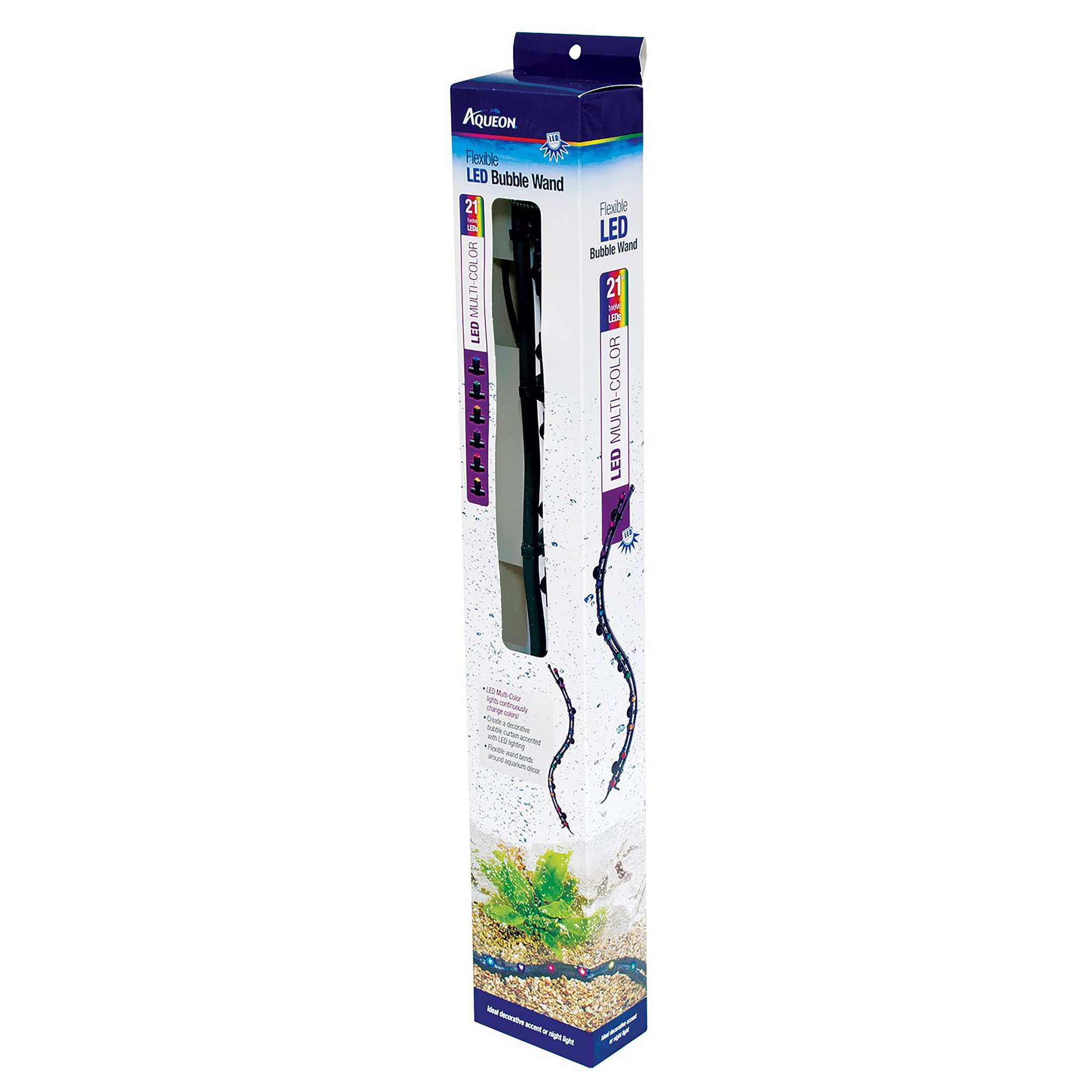 Aqueon Flexible LED Bubble Wand Multi Color 21 Inches