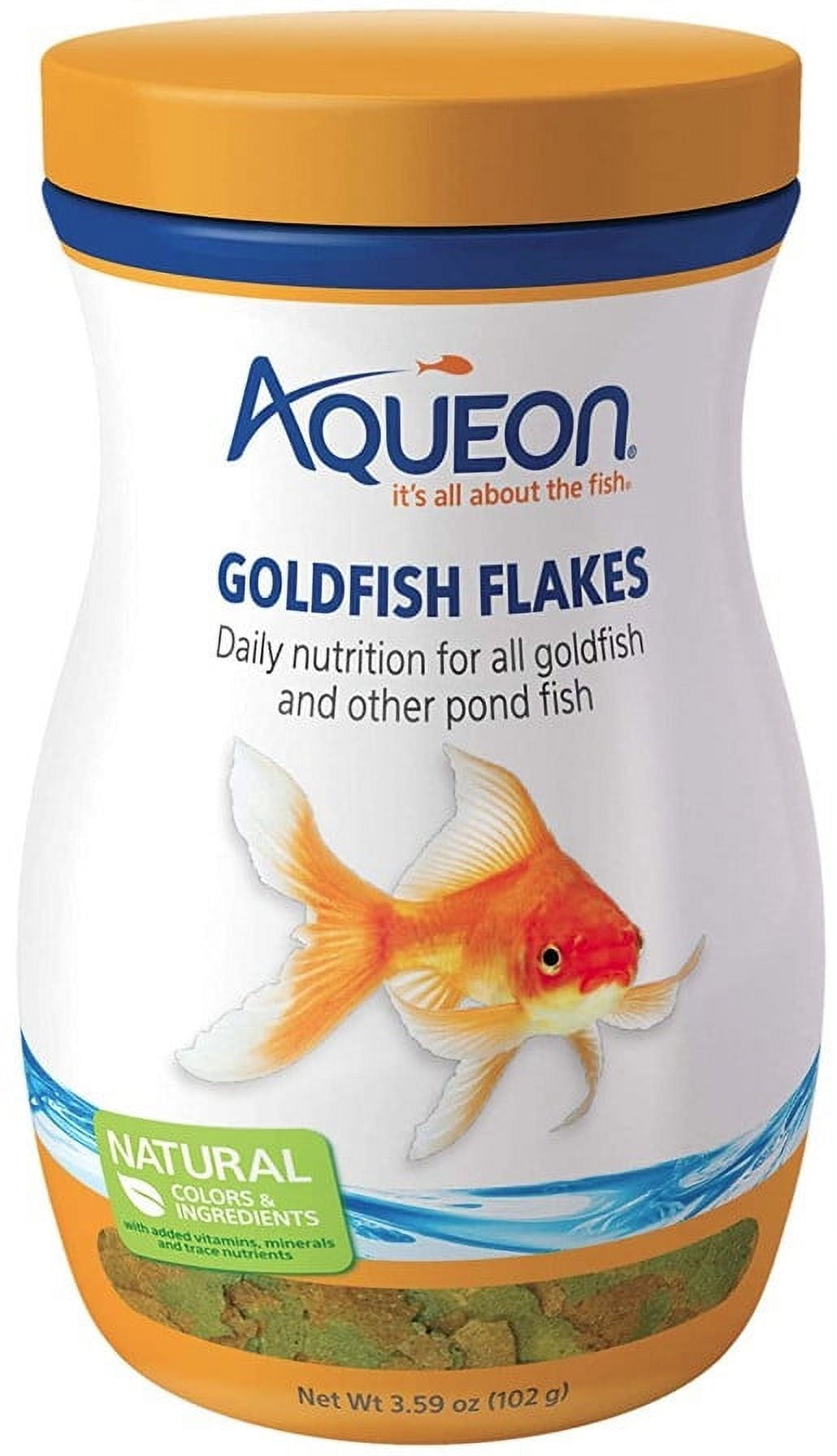Aqueon Goldfish Flakes Daily Nutrition for All Goldfish and Other Pond Fish [Aquarium Goldfish Food, Aquarium Supplies] 17.95 oz (5 x 3.59 oz)